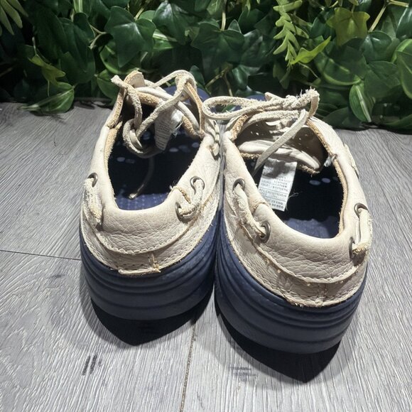 Crocs Blue Leather Islander Pitcrew Sport Boat Shoes Mens US Size 7 Womens 9 main image 4